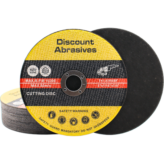 High-Performance Aluminum Oxide Cutoff Wheel 6"×1/16"×7/8" (25 pcs)