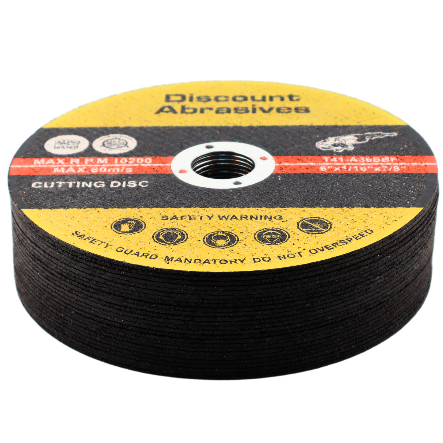 High-Performance Aluminum Oxide Cutoff Wheel 6"×1/16"×7/8" (25 pcs)