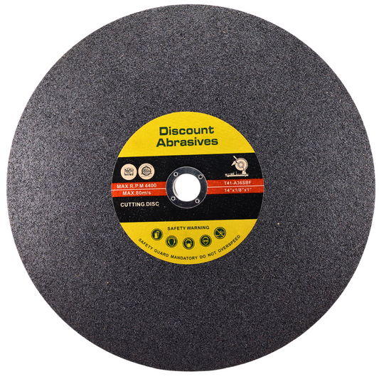 Industrial-Grade Aluminum Oxide Cutoff Wheel 14"×1/8"×1" (5 pcs)